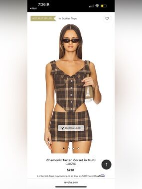 Guizio Chamonix Tartan Corset in Mult